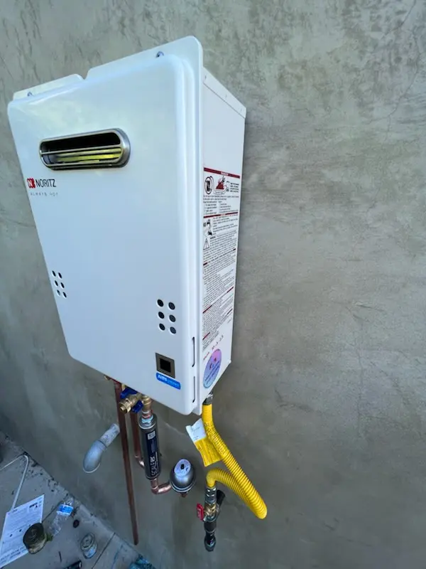 Tankless water heater installation for Meadowlawn homes
